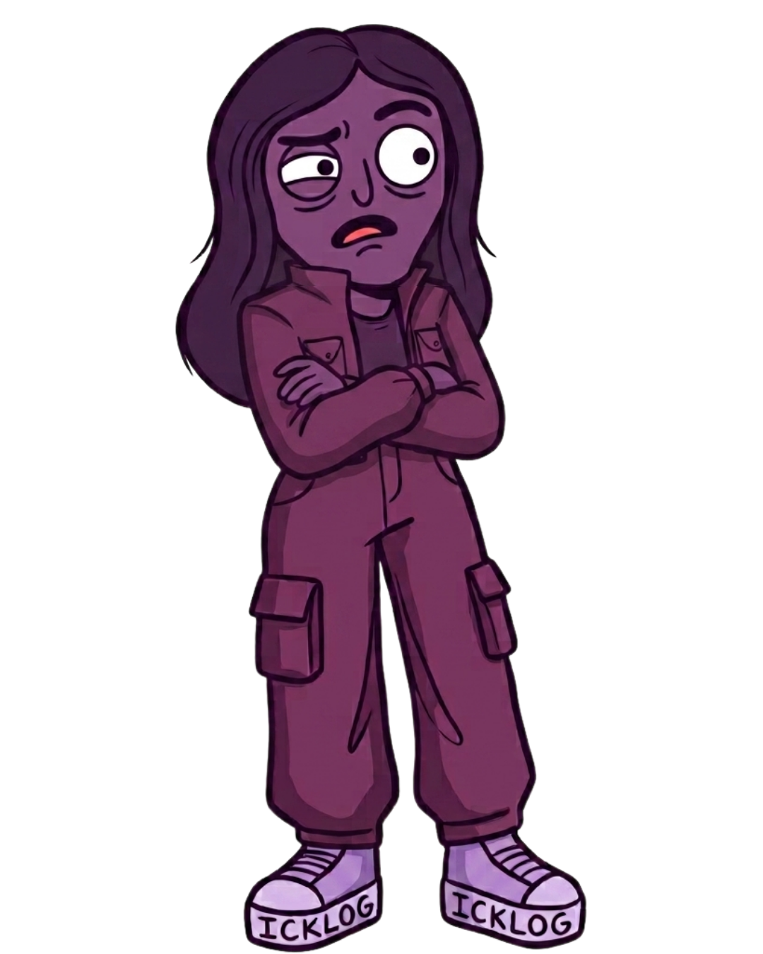 Purple Ick Log mascot